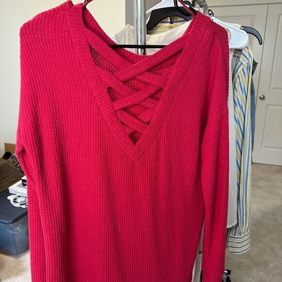 💼 Cute, Comfy and Casual Top by 1 State. Waffle Weave, Loose Fit, EUC - Picture 8 of 9